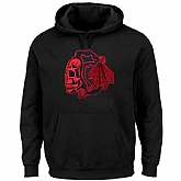 Chicago Blackhawks Red Skull Head Black  Pullover Hoodie WEM,baseball caps,new era cap wholesale,wholesale hats